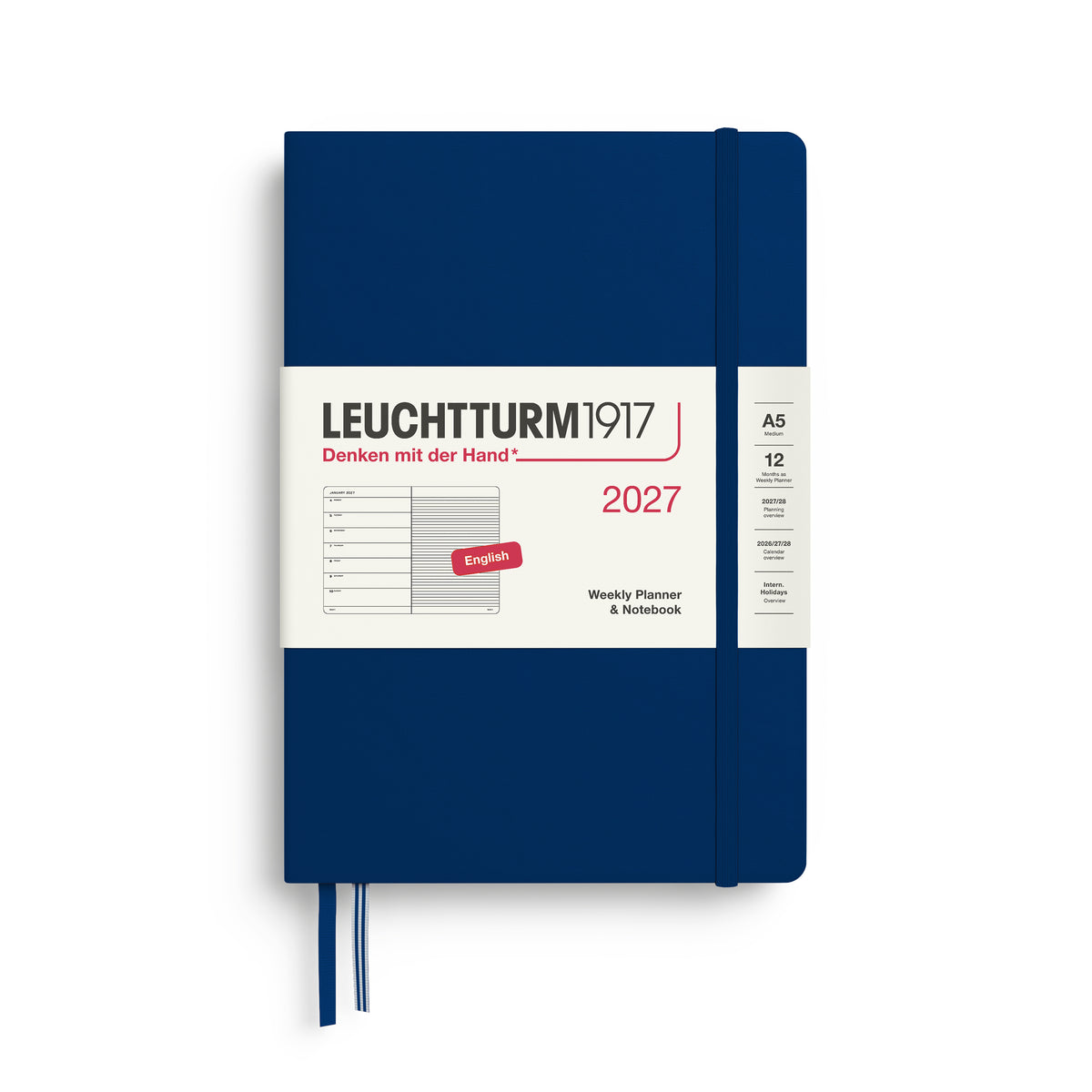 LEUCHTTURM1917 2027 WEEKLY PLANNER & NOTEBOOK NAVY