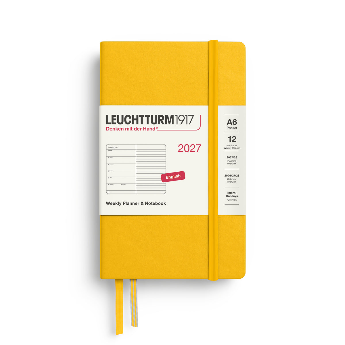 LEUCHTTURM1917 2027 WEEKLY PLANNER & NOTEBOOK SUNFLOWER