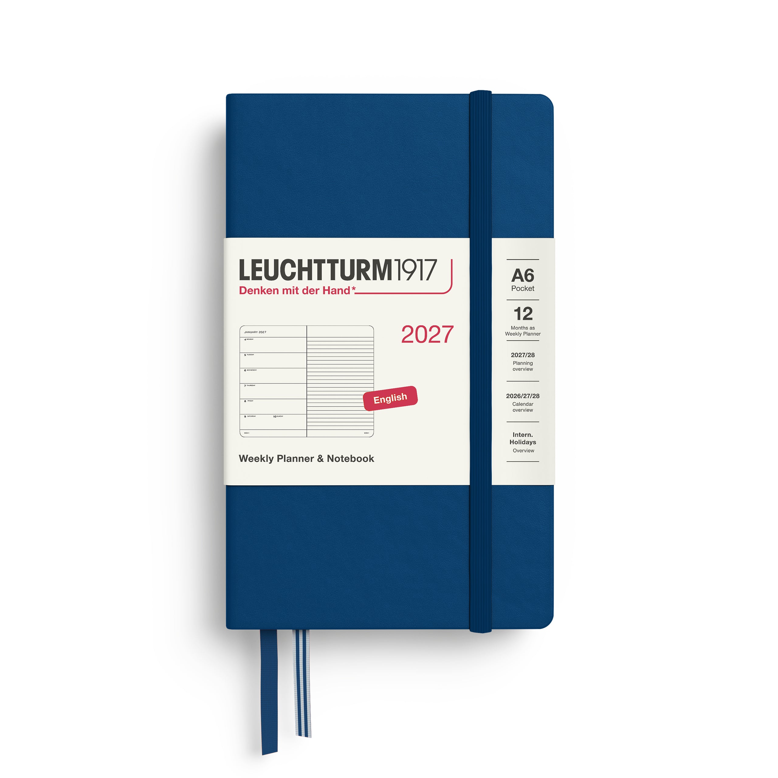 LEUCHTTURM1917 2027 WEEKLY PLANNER & NOTEBOOK INDIGO