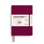 LEUCHTTURM1917 2027 WEEKLY PLANNER & NOTEBOOK PORT RED SOFTCOVER
