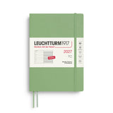LEUCHTTURM1917 2027 WEEKLY PLANNER & NOTEBOOK SAGE SOFTCOVER