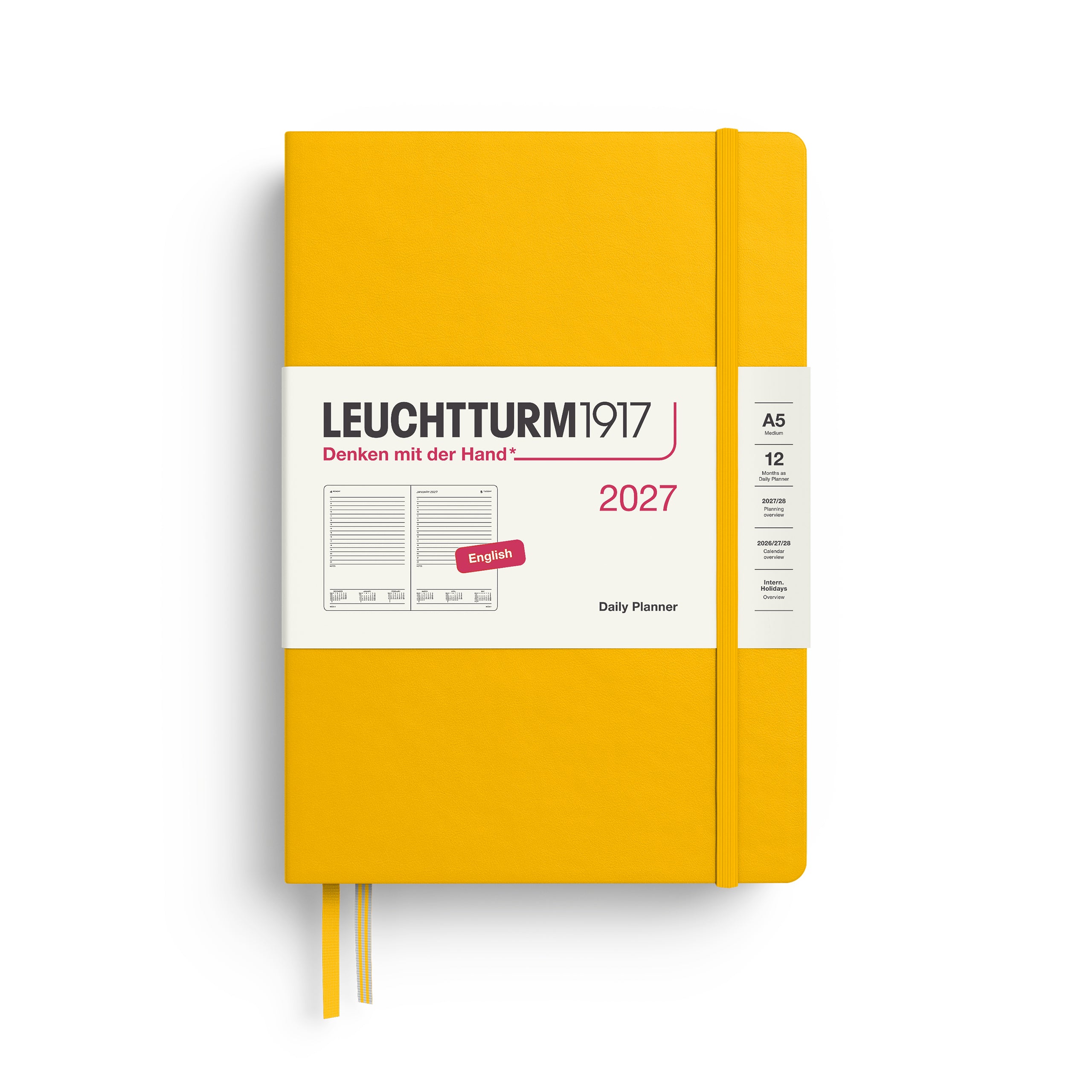 LEUCHTTURM1917 2027 DAILY PLANNER SUNFLOWER