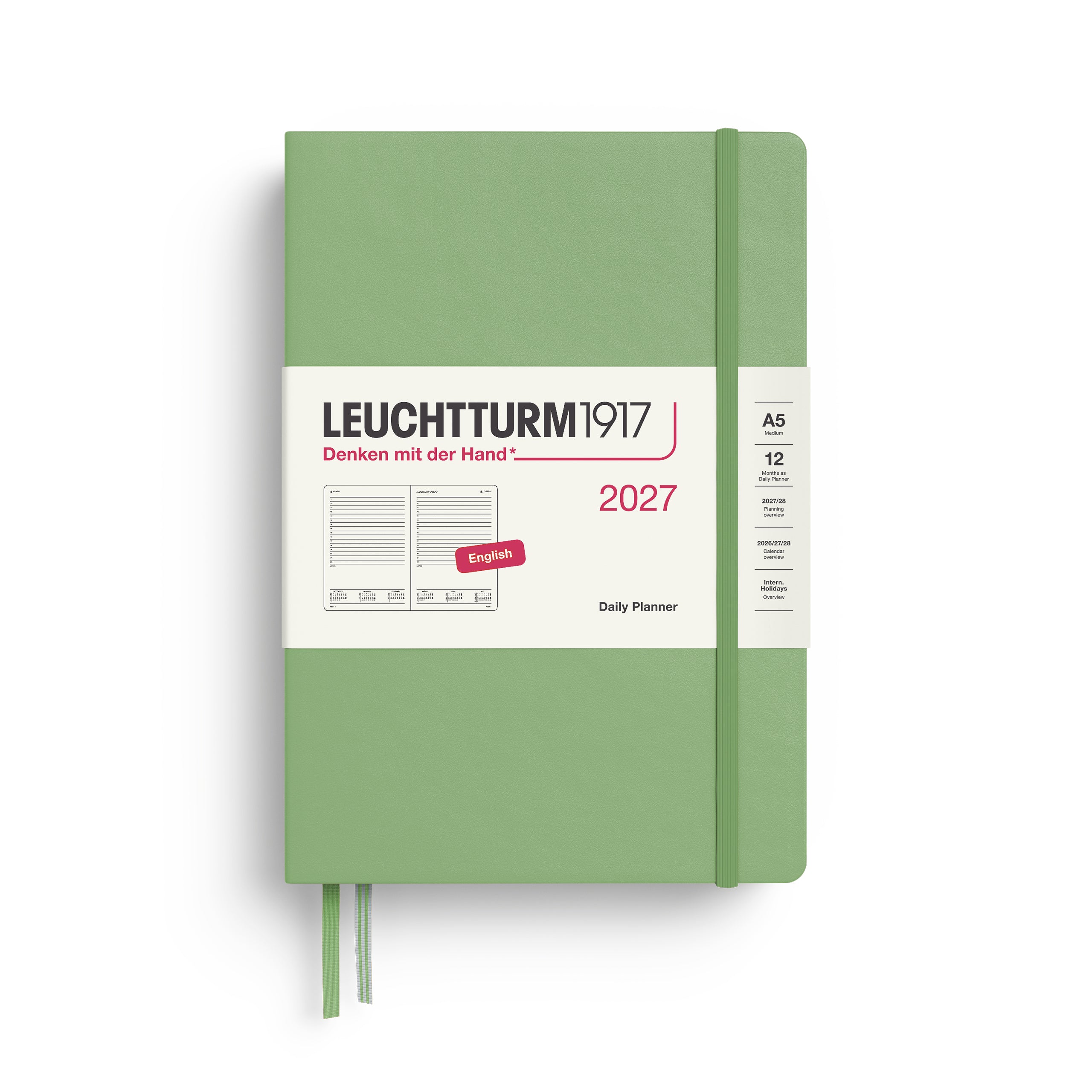 LEUCHTTURM1917 2027 DAILY PLANNER SAGE