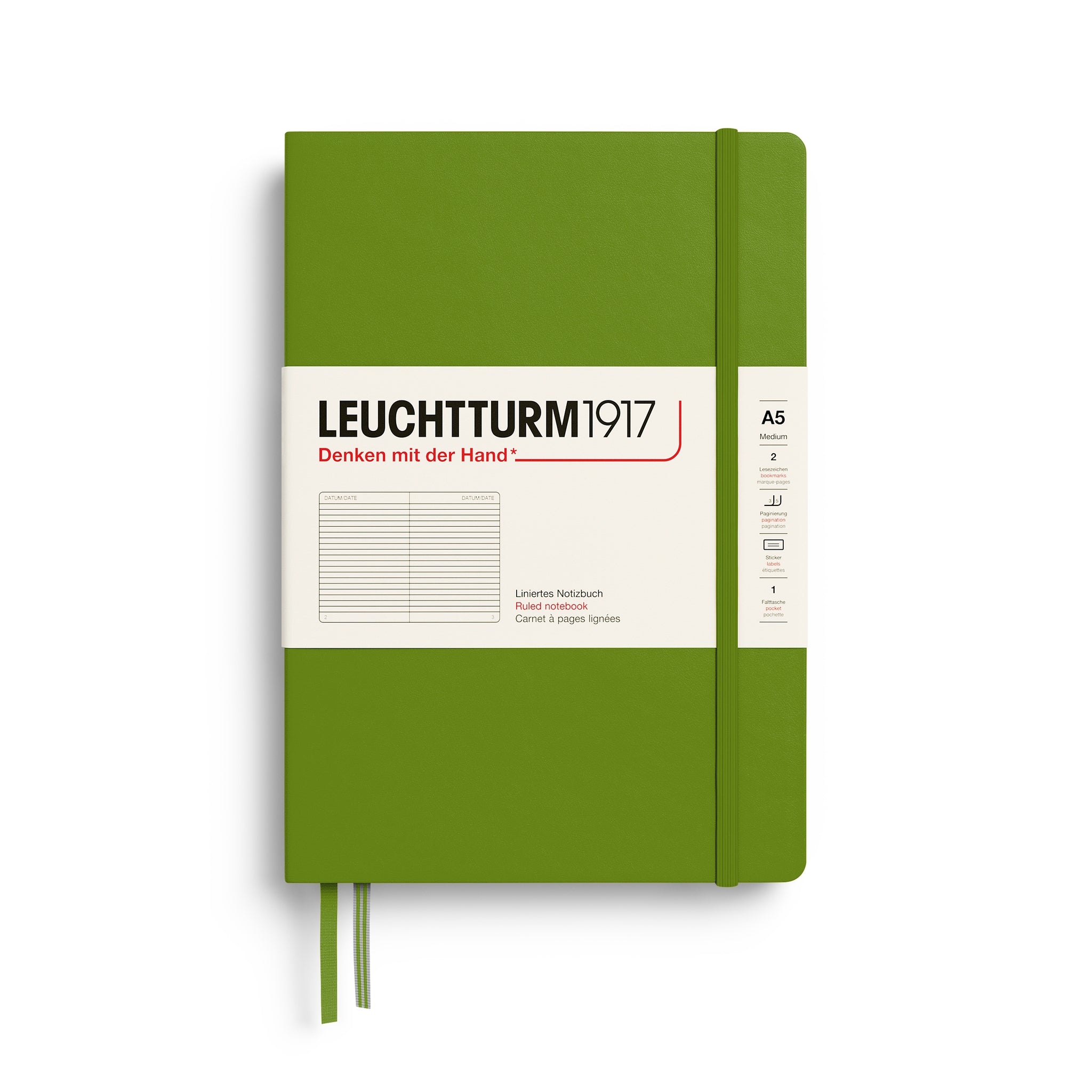 LEUCHTTURM1917 NOTEBOOK MOSS RULED