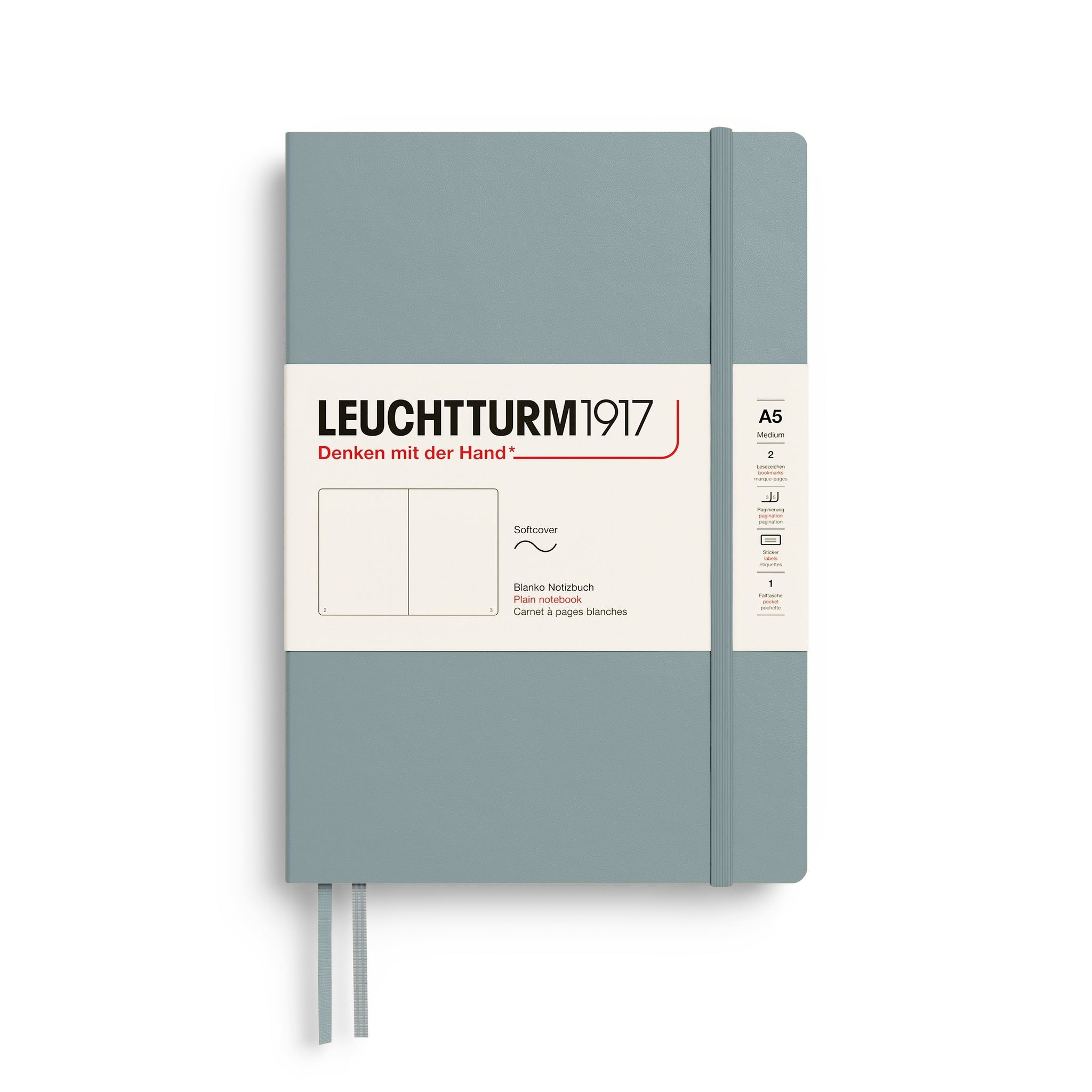 LEUCHTTURM1917 NOTEBOOK SOFTCOVER DOVE PLAIN