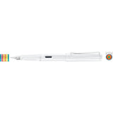 LAMY SAFARI FOUNTAIN PEN ALL WHITE EXTRA FINE