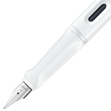 LAMY SAFARI FOUNTAIN PEN ALL WHITE MEDIUM