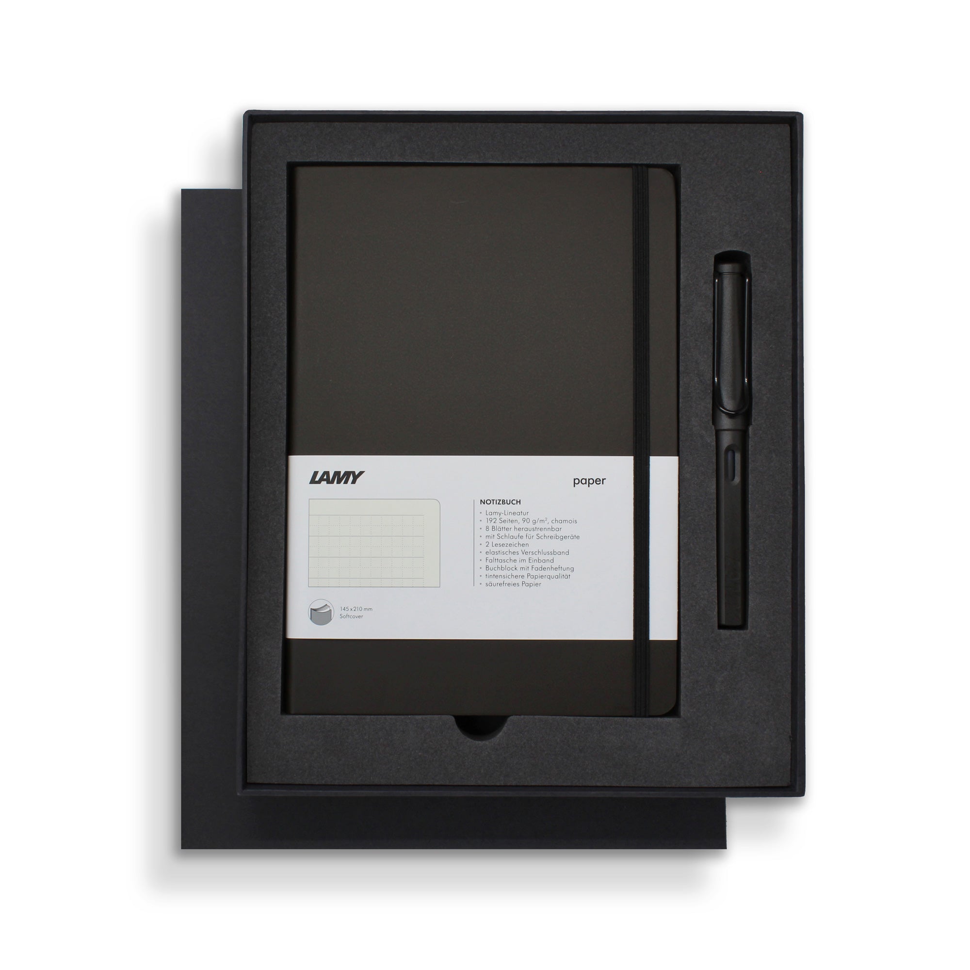 Lamy Notebook & Fountain Pen Gift Set Charcoal A5