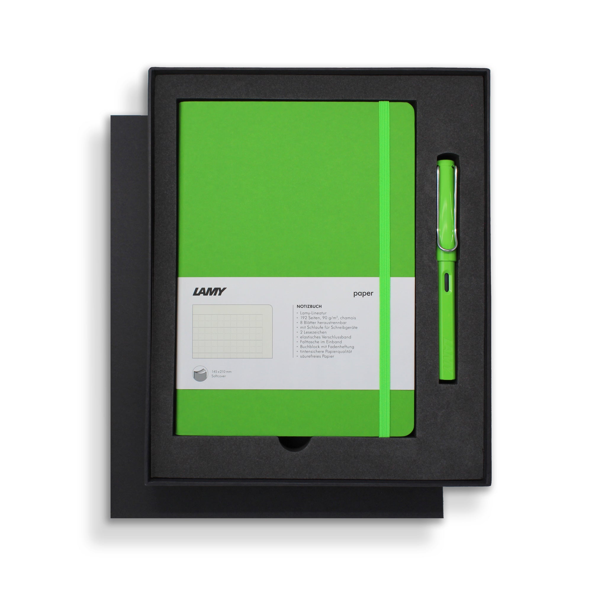 Lamy Notebook & Fountain Pen Gift Set Green A5