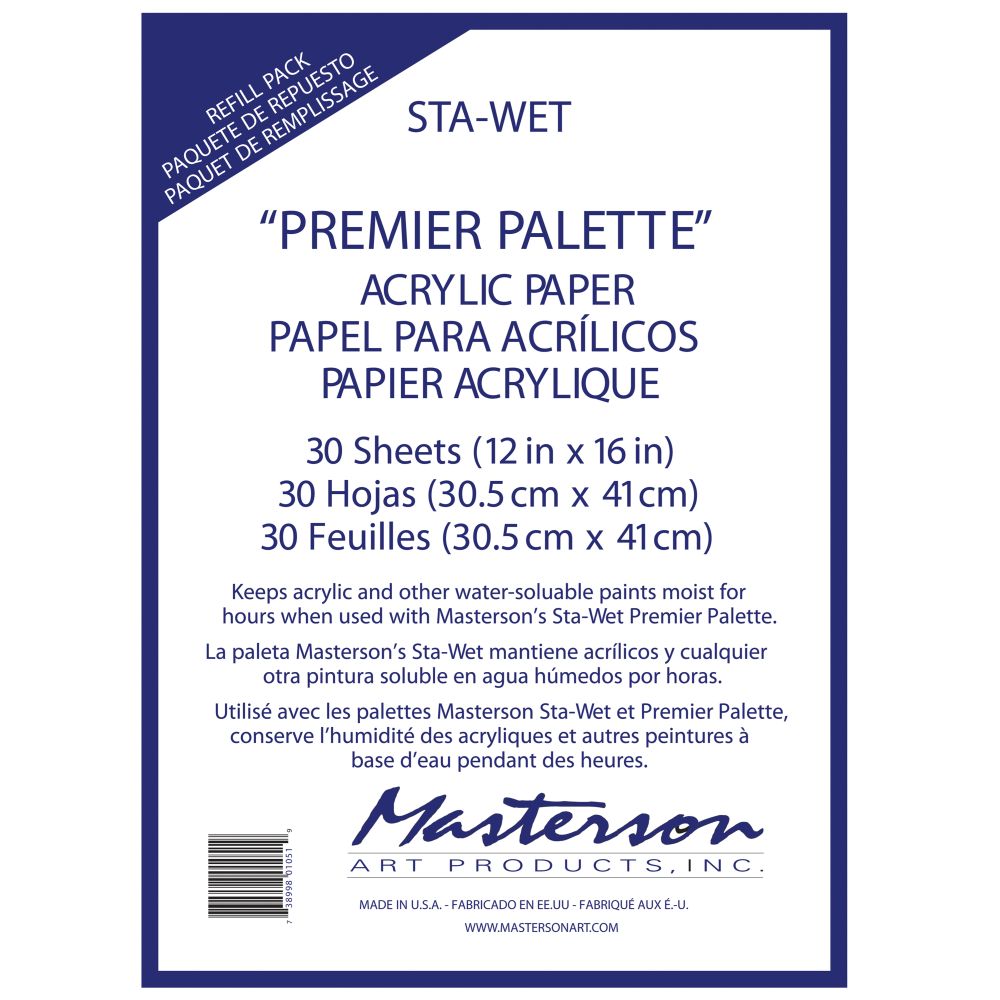 Masterson Palette Paper Refill Premier 30 Sheets 12x16"