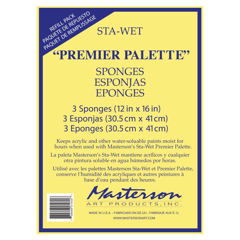 Masterson Palette Sponge Refill Premier Packet 3 12x16"