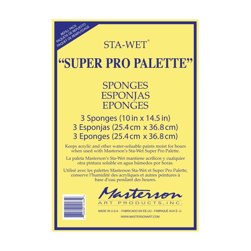 Masterson Palette Sponge Refill Pro Palette Packet 3 11.5x15.5"