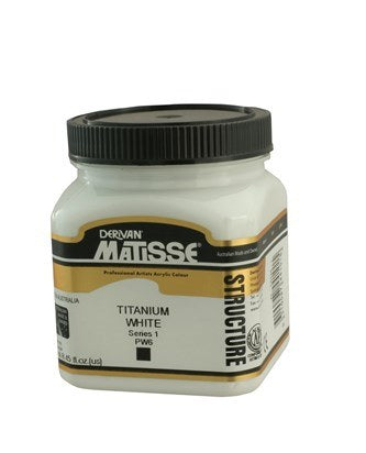 Matisse Structure Acrylic Paint Titanium White S1 250ml