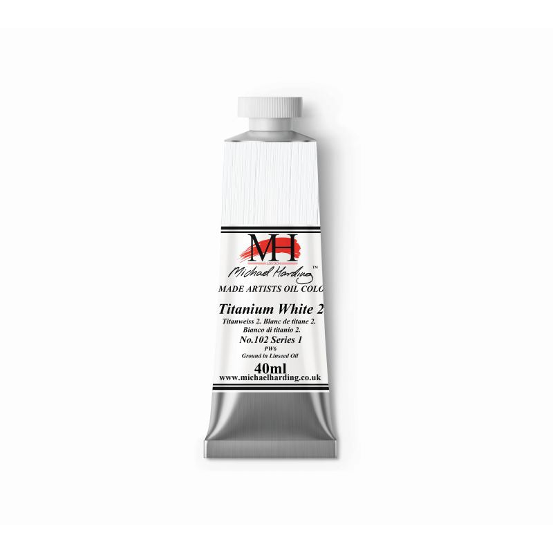Michael Harding Oil Paint Titanium White No. 2 (Linseed Oil) 40ml