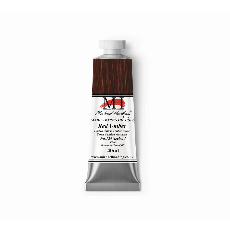 Michael Harding Oil Paint Red Umber 40ml