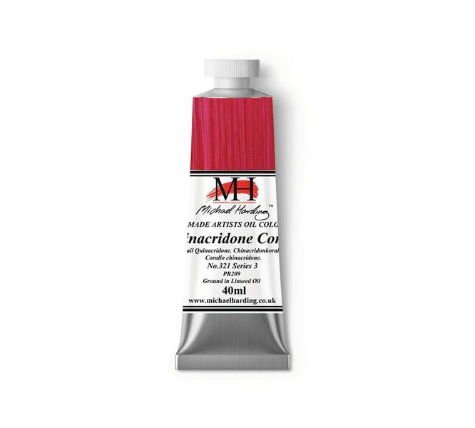 Michael Harding Oil Paint Quinacridone Coral 40ml