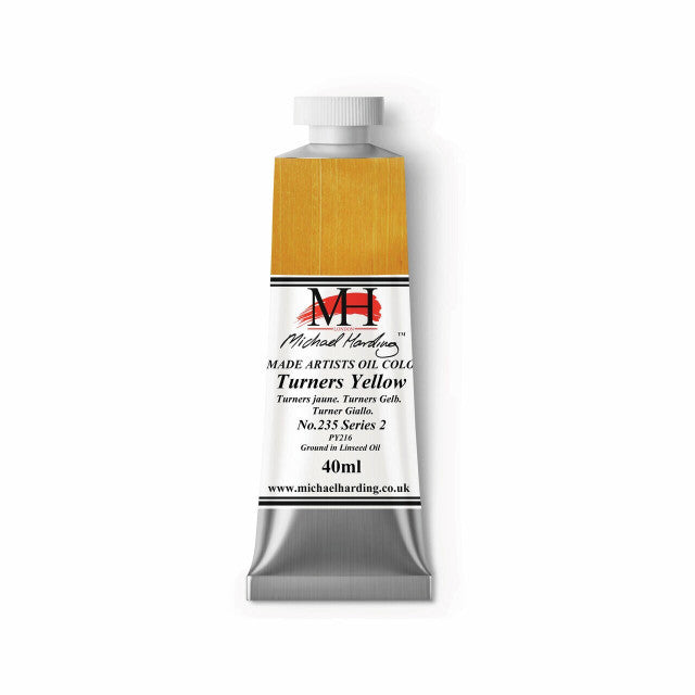 Michael Harding Oil Paint Turners Yellow 40ml