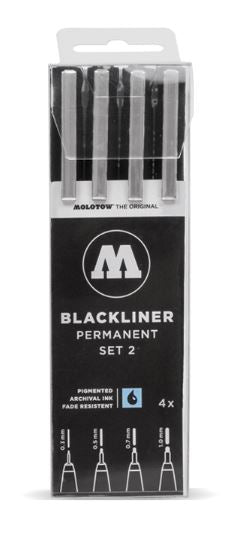 Molotow Blackliner Pen #2 Set 4 SET