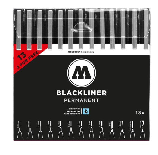 Molotow Blackliner Pen Complete Set 13 SET