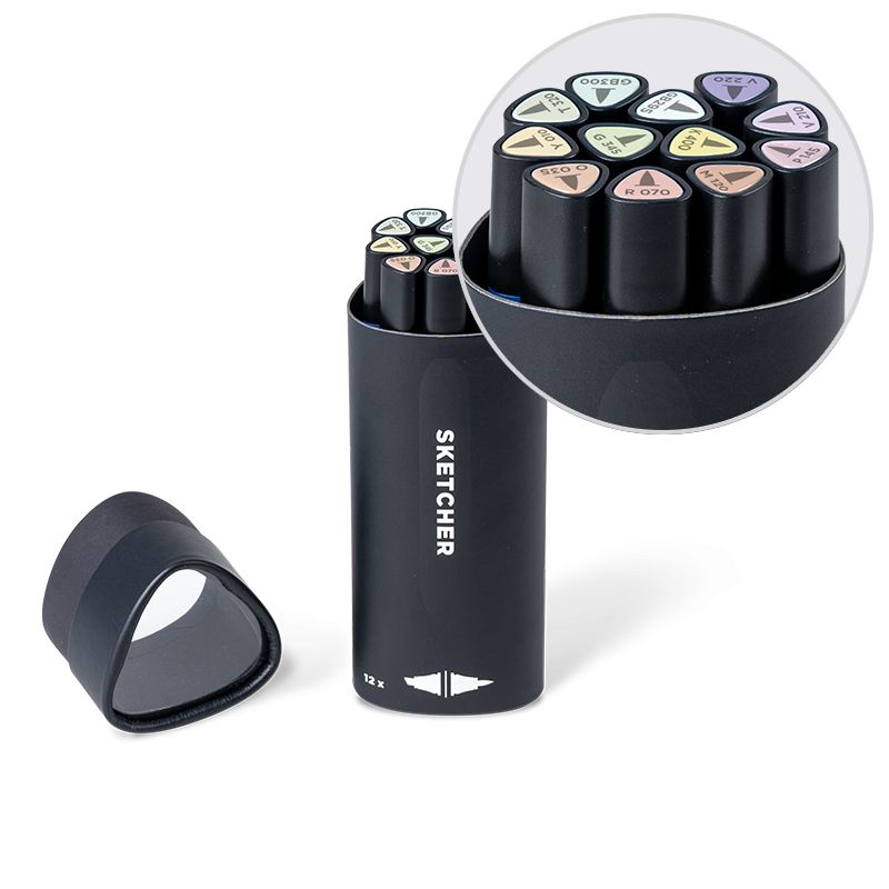 Molotow Sketcher Marker Pastel Kit Set 12