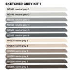 Molotow Sketcher Marker Grey Kit 1 Set 12 SET