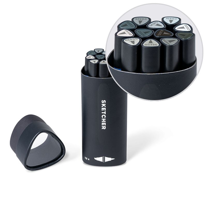 Molotow Sketcher Marker Grey Kit 2 Set 12 SET