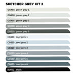 Molotow Sketcher Marker Grey Kit 2 Set 12 SET
