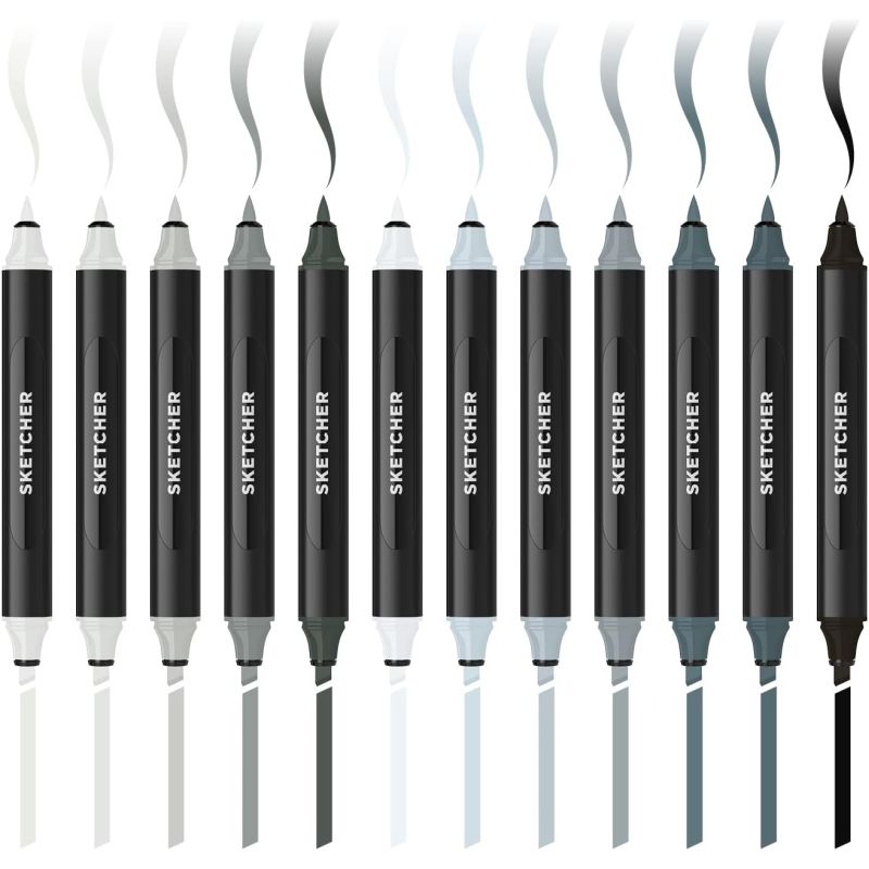 Molotow Sketcher Marker Grey Kit 2 Set 12 SET