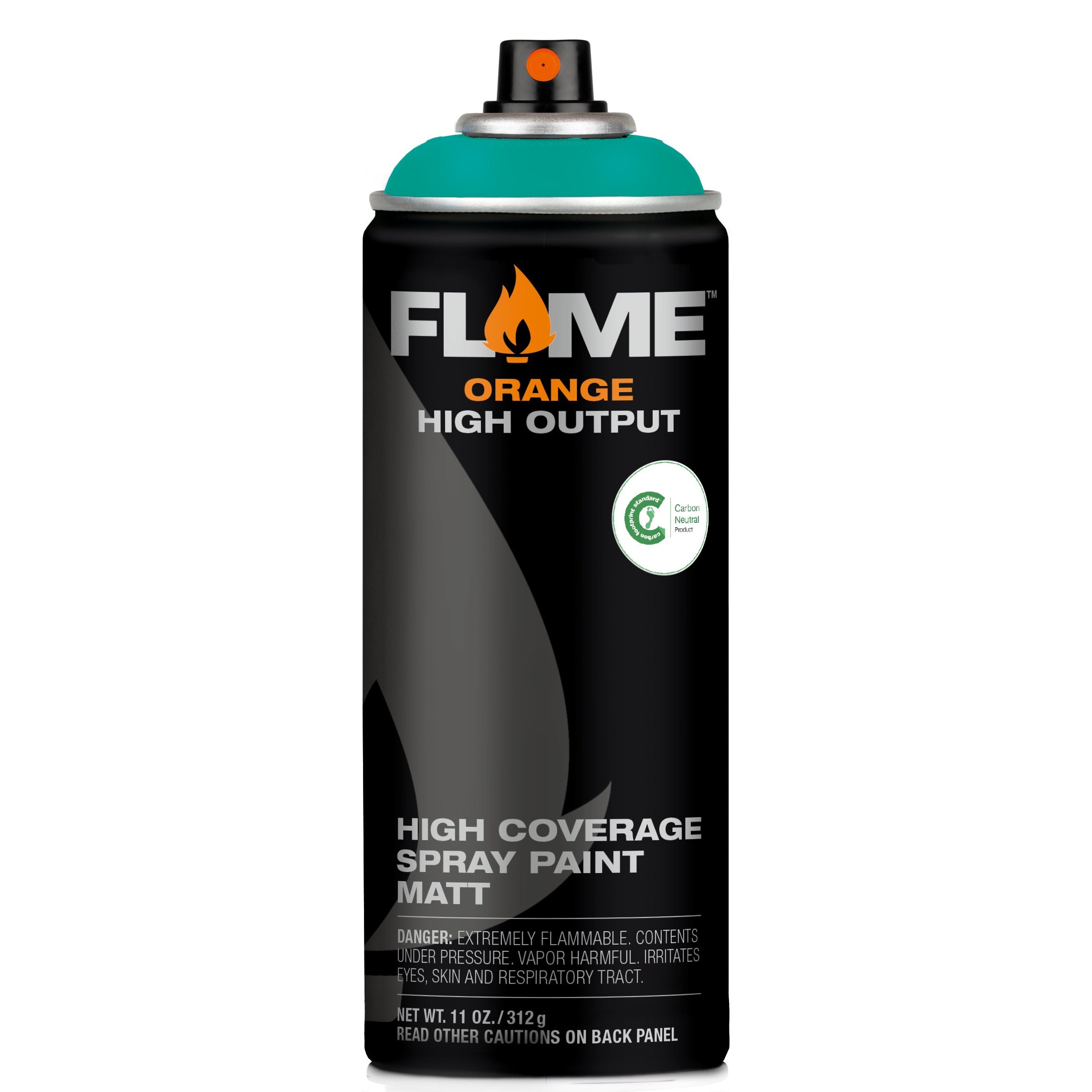 Flame Orange Spray Paint #605 Lagoon Blue Dark