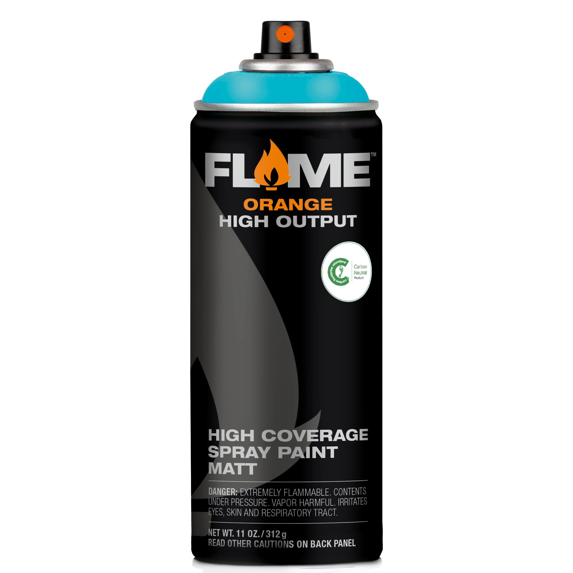 Flame Orange Spray Paint #615 Crazy Aqua