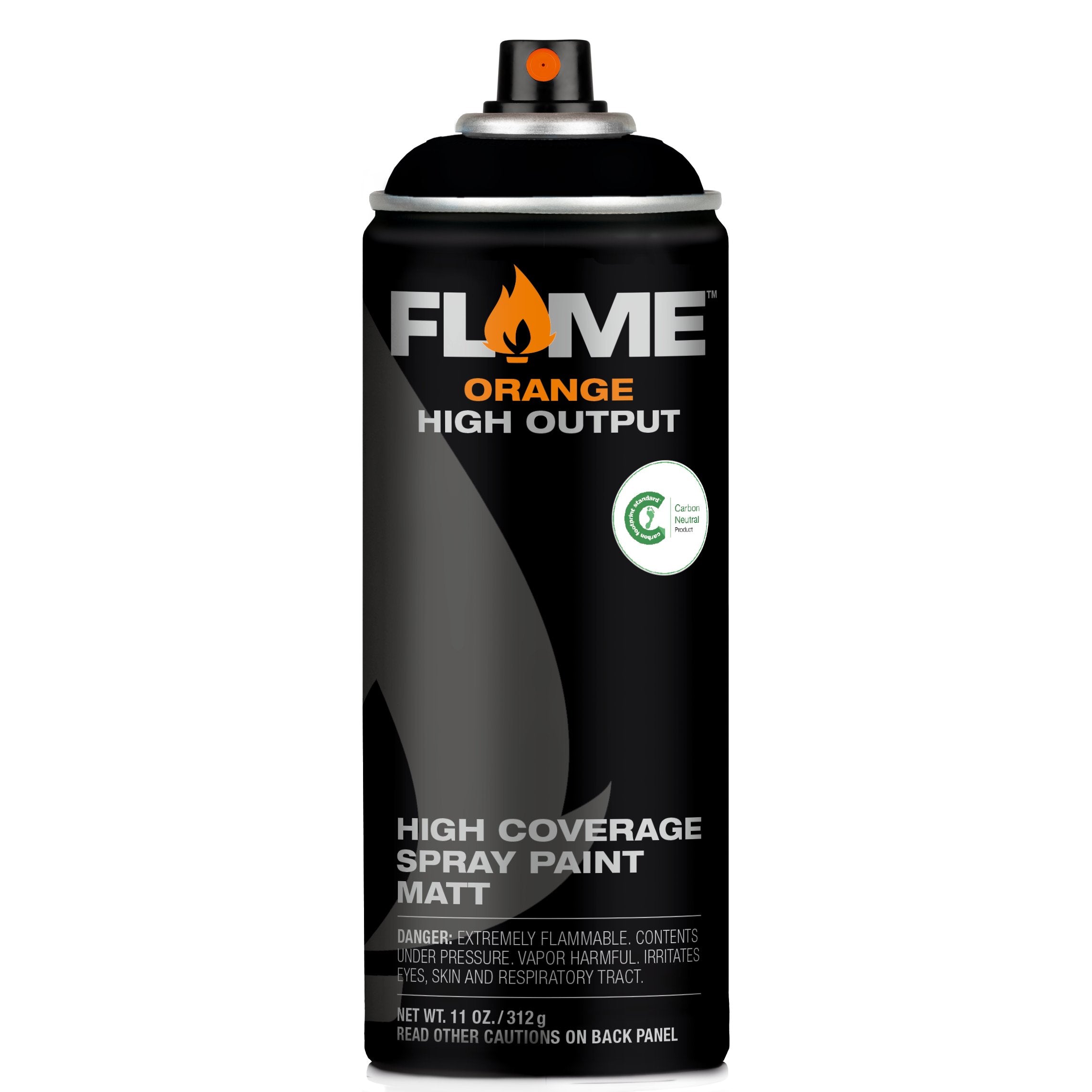 FLAME ORANGE SPRAY PAINT #901 THICK BLACK