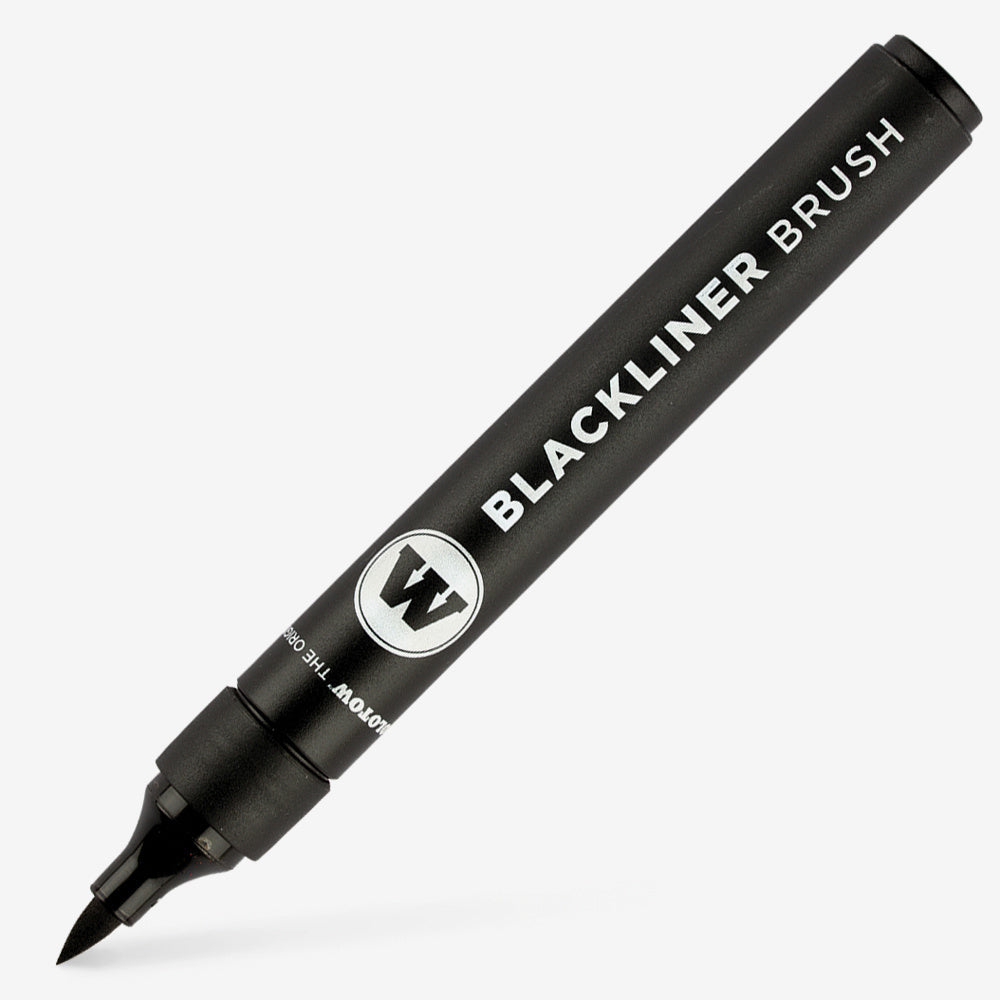 MOLOTOW BLACKLINER PEN BLACK BRUSH