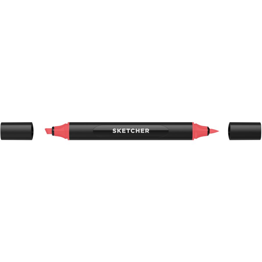 Molotow Sketcher Marker Brush + Chisel Cherry Red Middle