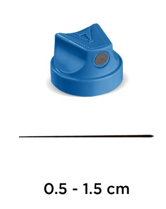 MOLOTOW FLAME SPRAY PAINT CAP SUPER FINE GREY/BLUE PACKET 5