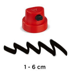 Molotow Spray Paint Cap Calligraphy Red/Black Packet 5
