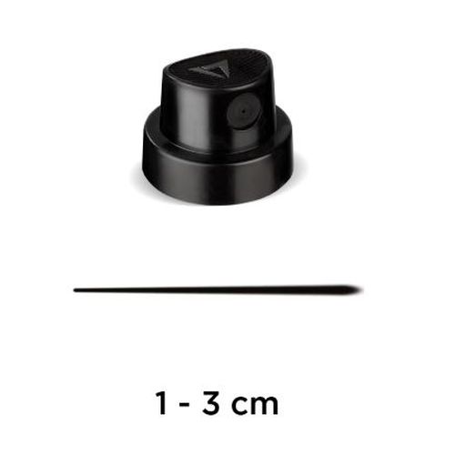 Molotow Spray Paint Cap Super Skinny Black/Black Packet 100