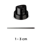Molotow Spray Paint Cap Super Skinny Black/Black Packet 5