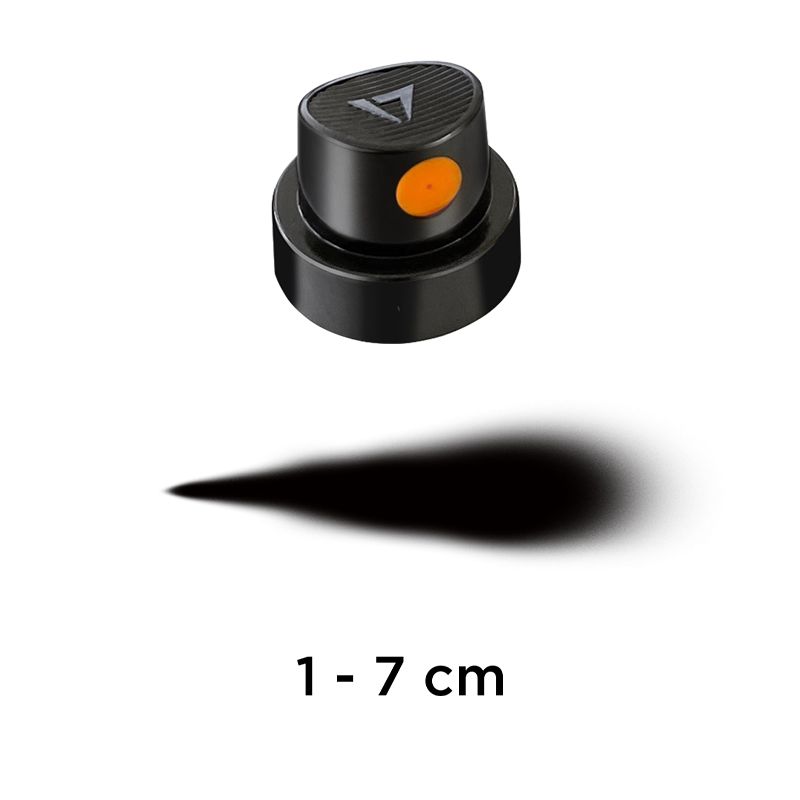 MOLOTOW SPRAY PAINT CAP FLAME ORANGE BLACK/ORANGE PACKET 100