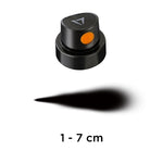 MOLOTOW SPRAY PAINT CAP FLAME ORANGE BLACK/ORANGE PACKET 5