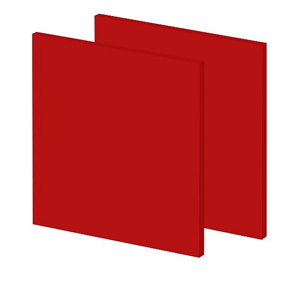 Cast Acrylic Sheet Solid Red Goss 400x600x3mm