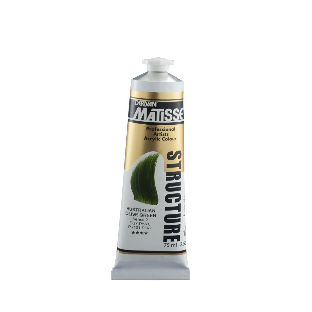 Matisse Structure Acrylic Paint Australian Olive Green S2
