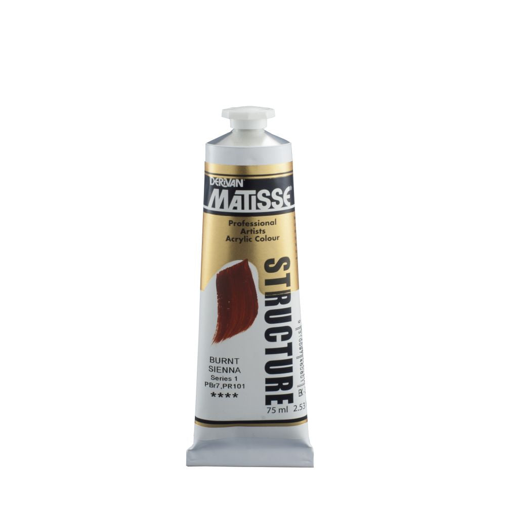 Matisse Structure Acrylic Paint Burnt Sienna S1