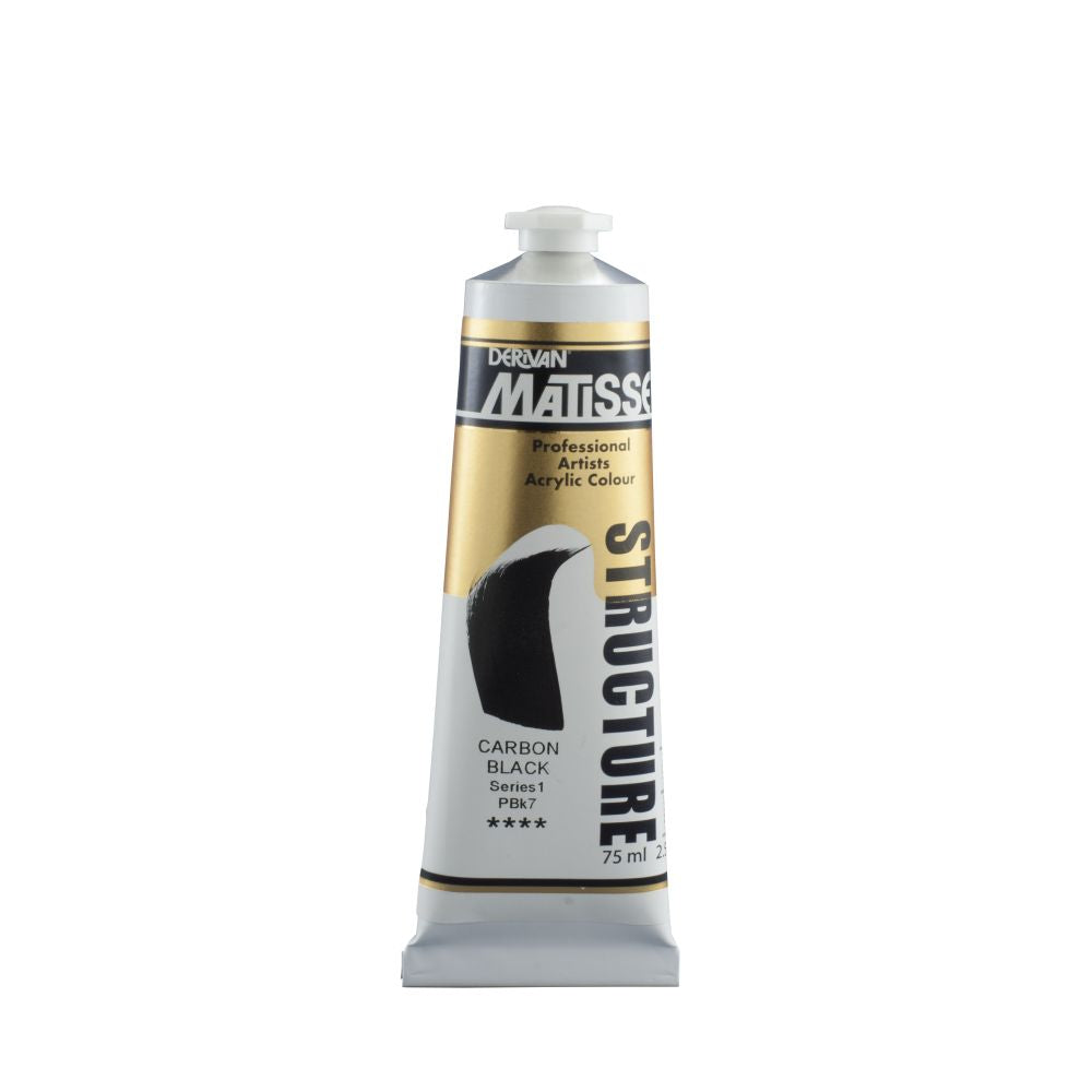 Matisse Structure Acrylic Paint Carbon Black S1