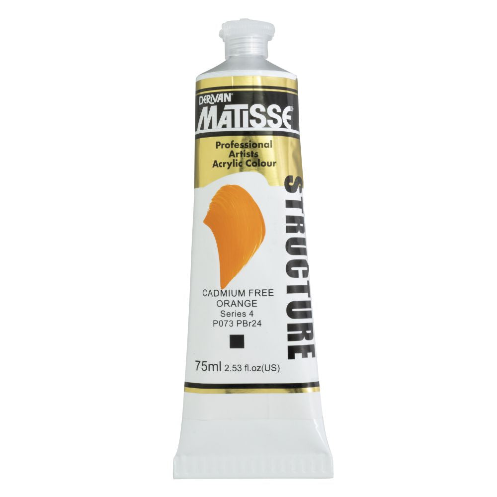 MATISSE STRUCTURE ACRYLIC PAINT CADMIUM FREE ORANGE S4