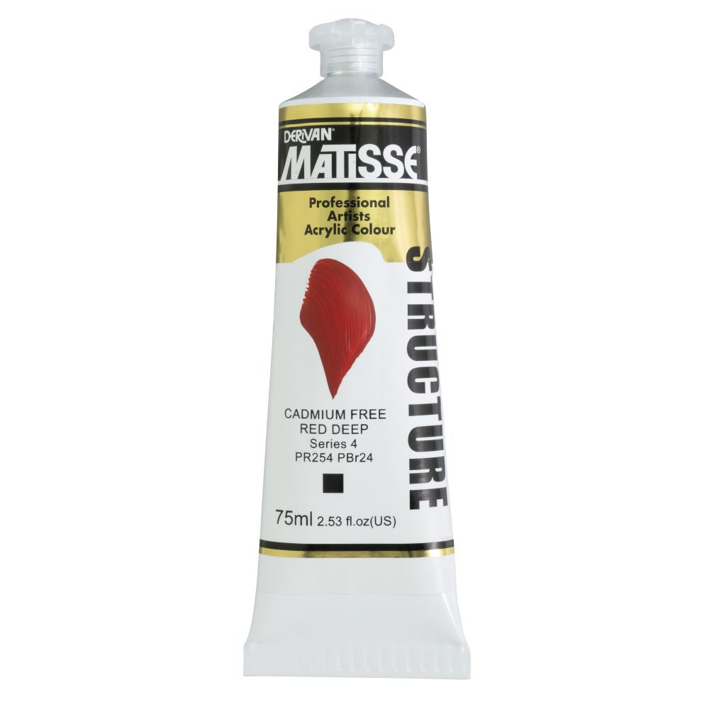 MATISSE STRUCTURE ACRYLIC PAINT CADMIUM FREE RED DEEP S4