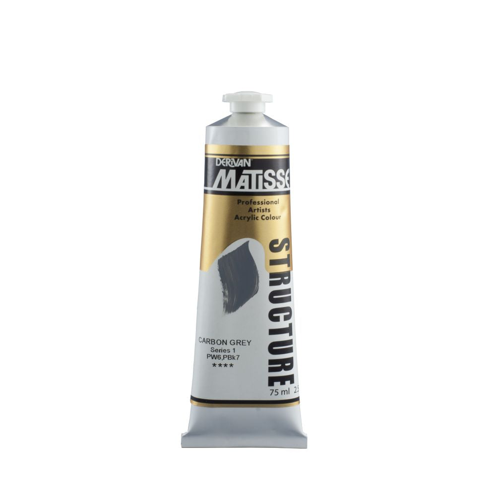 Matisse Structure Acrylic Paint Carbon Grey S1