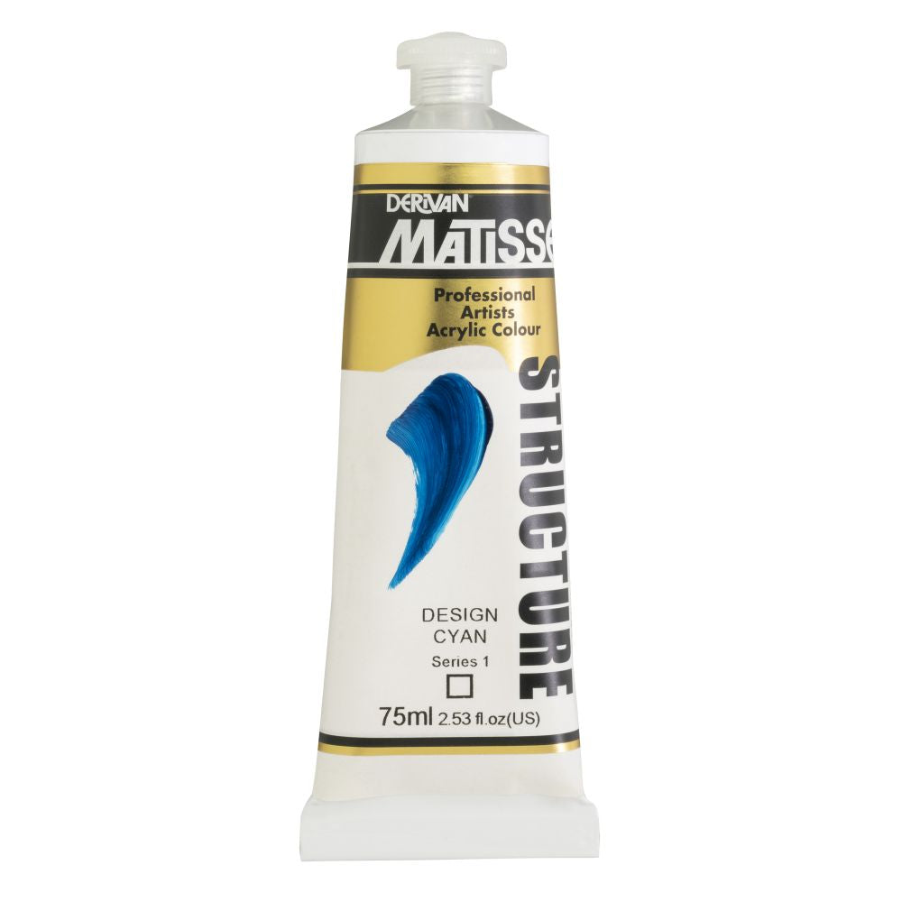 MATISSE STRUCTURE ACRYLIC PAINT DESIGNERS CYAN S1