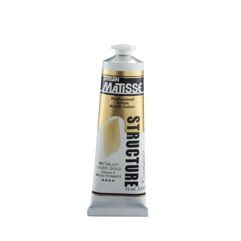 Matisse Structure Acrylic Paint Metallic Light Gold S4
