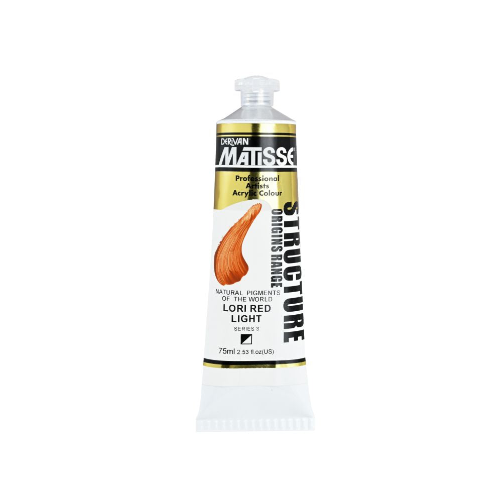 MATISSE STRUCTURE ACRYLIC PAINT LORI RED LIGHT S3