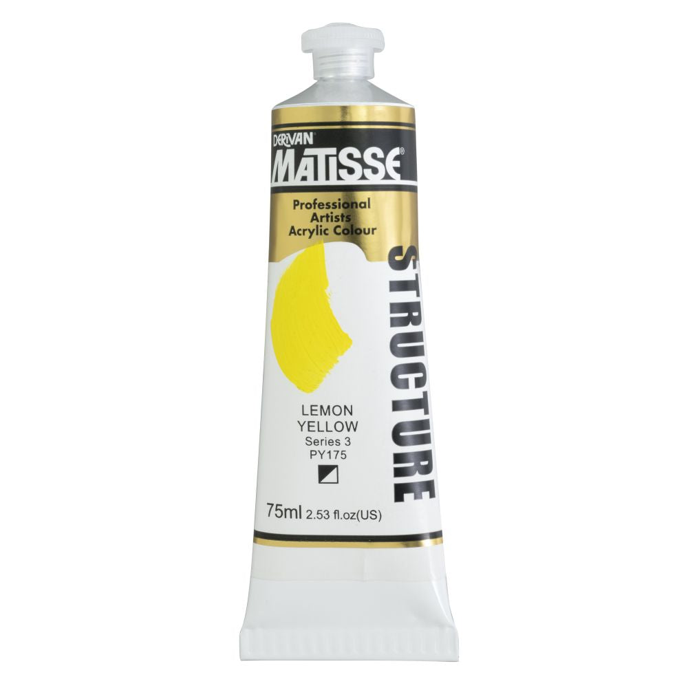 MATISSE STRUCTURE ACRYLIC PAINT LEMON YELLOW S3
